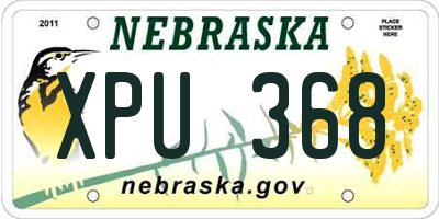NE license plate XPU368