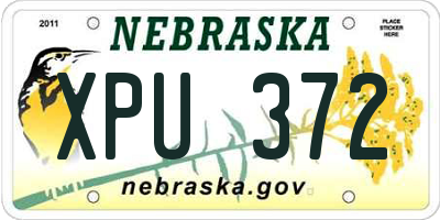 NE license plate XPU372