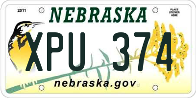 NE license plate XPU374