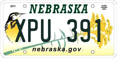 NE license plate XPU391