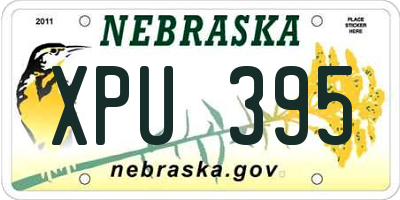 NE license plate XPU395