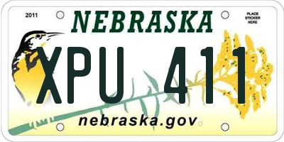 NE license plate XPU411