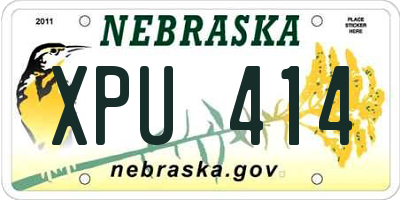 NE license plate XPU414