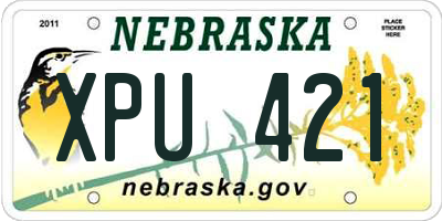 NE license plate XPU421