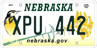 NE license plate XPU442