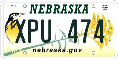 NE license plate XPU474