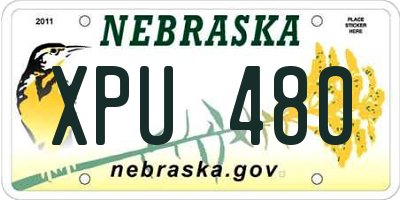 NE license plate XPU480