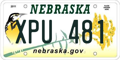 NE license plate XPU481