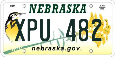 NE license plate XPU482