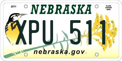 NE license plate XPU511
