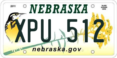 NE license plate XPU512