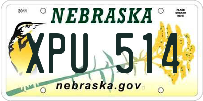 NE license plate XPU514