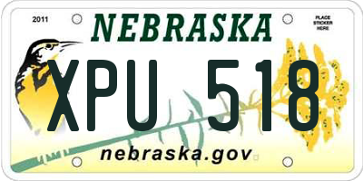 NE license plate XPU518