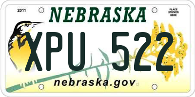 NE license plate XPU522