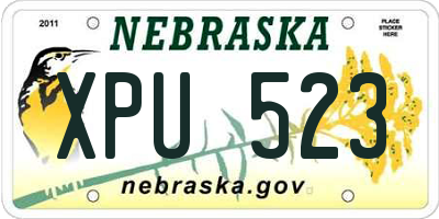 NE license plate XPU523