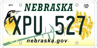 NE license plate XPU527