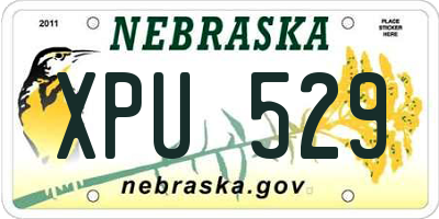 NE license plate XPU529