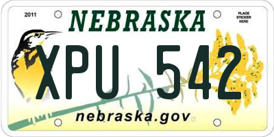 NE license plate XPU542