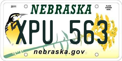 NE license plate XPU563