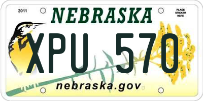 NE license plate XPU570