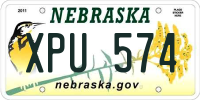 NE license plate XPU574