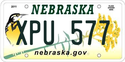NE license plate XPU577