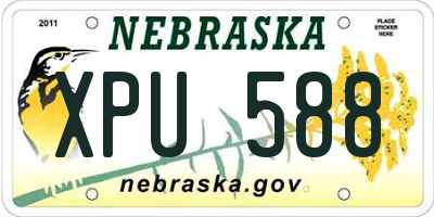 NE license plate XPU588