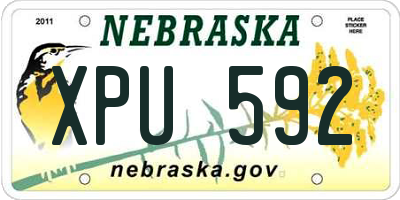 NE license plate XPU592