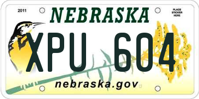 NE license plate XPU604