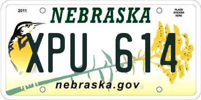 NE license plate XPU614