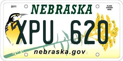 NE license plate XPU620