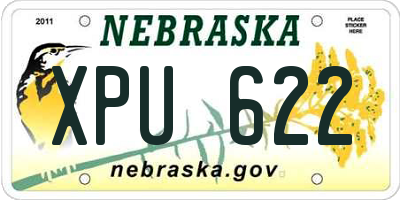 NE license plate XPU622