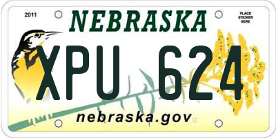 NE license plate XPU624