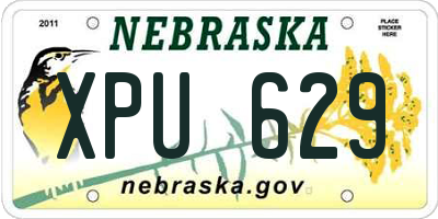 NE license plate XPU629