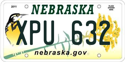NE license plate XPU632