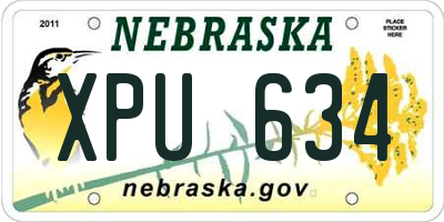 NE license plate XPU634