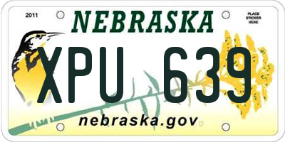 NE license plate XPU639
