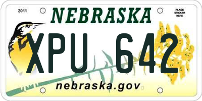 NE license plate XPU642