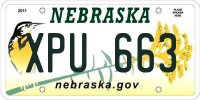NE license plate XPU663