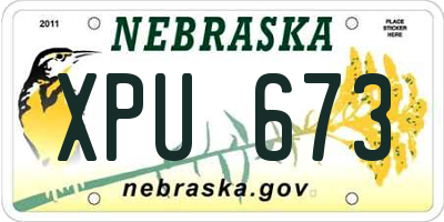 NE license plate XPU673