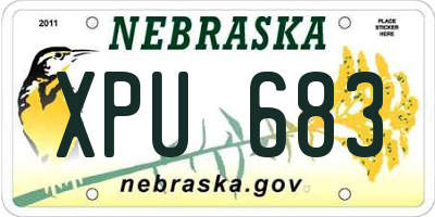 NE license plate XPU683
