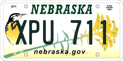 NE license plate XPU711