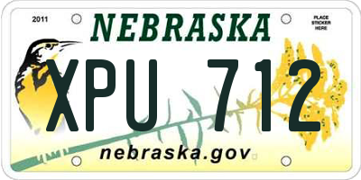 NE license plate XPU712