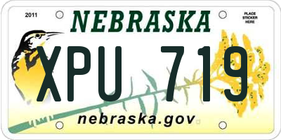NE license plate XPU719