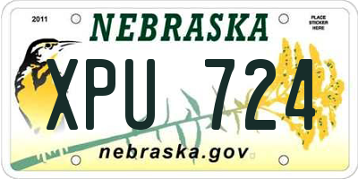 NE license plate XPU724