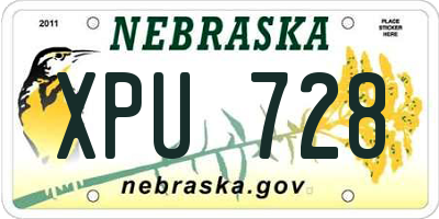 NE license plate XPU728