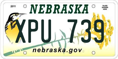 NE license plate XPU739