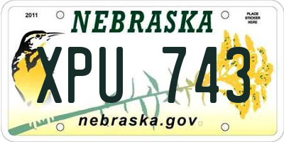 NE license plate XPU743