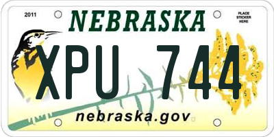 NE license plate XPU744