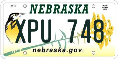 NE license plate XPU748